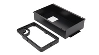 Mini boîte de bureau personnalisée Profilé en aluminium Boîtier d'extrusion Dissipateur thermique Boîtier d'instrument divisé