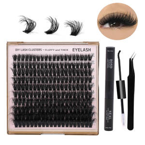 Kit de Pestañas Postizas de Tira Completa 20D 30D 40D 50D 60D 80D 100D 200D, Pestañas por Segmentos DIY de Marca Privada, Venta al Por Mayor para Proveedores de Clúster de Pestañas - Product Image 2