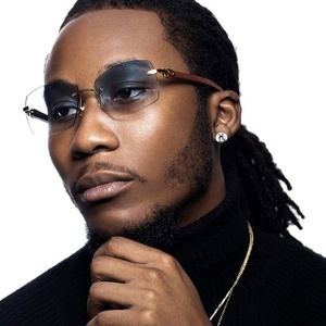 DAISYER 2020 Élégant moderne personnalisé lunettes de soleil petit cadre sans <span class=keywords><strong>monture</strong></span> lunettes de soleil en <span class=keywords><strong>bois</strong></span> pour hommes - Product Image 1