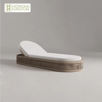 Chaise lune en teck et corde, portable, légère, confortable et durable, pour extérieur, chaise de plage, chaise longue, mobilier de jardin, utilisation en parc et hôtel