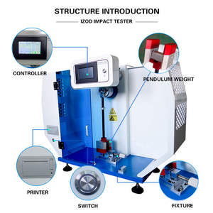 Analógico impacto teste aparelho plástico izod charpy impacto <span class=keywords><strong>tester</strong></span> Borracha Impacto Força Testing Machine - Product Image 2