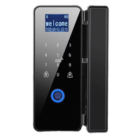 Serrure de porte KROVI Wi-Fi en alliage d'aluminium économique avec stockage cloud, contrôle par carte/empreinte digitale/mot de passe/application (application Tuya) – Grade C