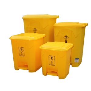 Poubelle à pédale médicale Fungee Yellow 15L 30L 50L 80L 100L avec seau intérieur rectangulaire pour usage intérieur - Product Image 2