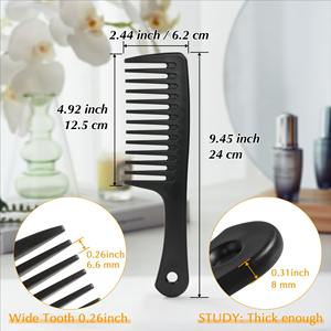 Wholesale Custom Logo Multicolor Plastic Wide Tooth <strong>Comb</strong> High Quality Antistatic Hairdressing <strong>Comb</strong> for Salon and Home - Product Image 2