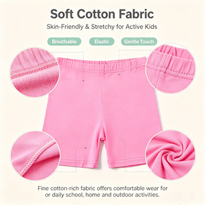 <span class=keywords><strong>Pantaloncini</strong></span> per Bambini in <span class=keywords><strong>Cotone</strong></span> Morbido, Casual, con Elastico in Vita, Estivi, per Ragazze e Ragazzi, da 12 Mesi a 16 Anni - Product Image 3