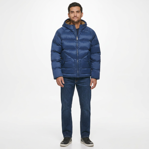 Best Selling <b>Men's</b> <b>Long</b> Sleeve Puffer <b>Jacket</b> Solid Color High Quality Stand Collar Outdoor Use Reasonable Price Puffer <b>jacket</b> - Product Image 1