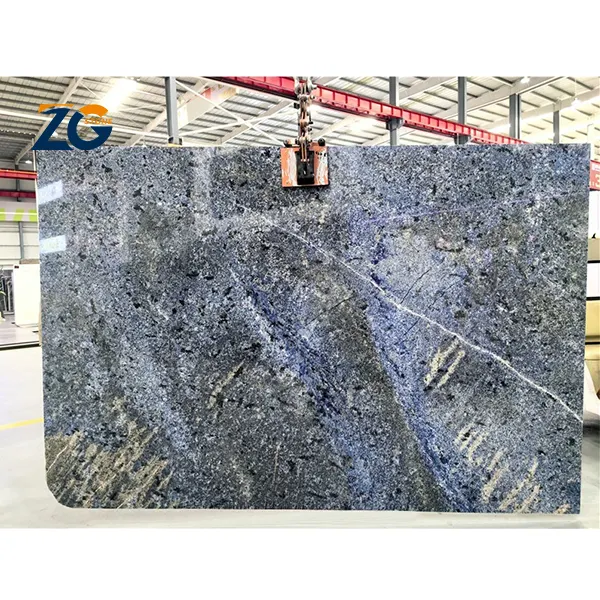 ZGSTONE Wholesale Polished Stone Slab Natural Granite Blue Bahia Granite Slab For Customized Granite Slab Countertop Floor Tiles