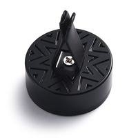 Clip pour évent de bouteille de désodorisant de voiture en métal noir rond au design simple personnalisable