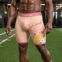 Caleçons et Boxers Homme Respirants et Doux à Jambes Longues Anti-Frottement, Imprimé Citron, Vente en Gros Usine