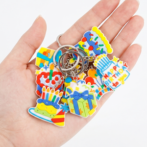Hot Selling Most Popular Promotional Party Favors Cartoon Cute Customized <b>Keychain</b> Charms for Birthday Gift - Product Image 1