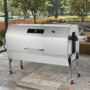 LUOQI Barbacoa de Lujo de Doble Combustible (Gas y Carbón) con Capacidad de 60 kg, Asador Grande de Acero Inoxidable para Exteriores, Modelo LQ-B7 - Product Image 1