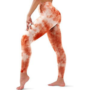 High Waist Full Length Marble Print Leggings Women's Stretch Breathable Knitted Yoga Pants Casual All Seasons Wear - Product Image 5