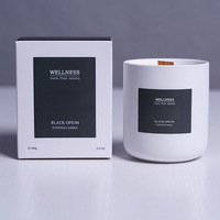 Bougie parfumée en cire de soja dans un pot en céramique style minimaliste, vente en gros, décoration d'intérieur, cadeau pour femme, Saint-Valentin, entreprise