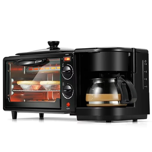 Machine à café en plastique avec fonction de coupure automatique, four grille-pain électrique 3-en-1 Don Feliz 1250W, station petit-déjeuner domestique - Product Image 4