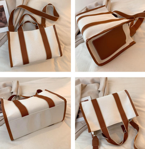 New Fashion <b>Large</b> Canvas Cotton Handbag, Women's Single Shoulder Crossbody <b>Bag</b>, Customized Printed Logo Shopping <b>Bag</b> - Product Image 4