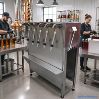Machine de remplissage manuelle haute précision pour jus, sirop, thé, whisky, vodka, Baijiu, saké, emballage en bouteilles PET, verre et fûts métalliques