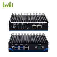 Mini PC Barebone Cele Ron J4125 24 heures 7 jours, Watchdog HD DP 2LAN 6USB Nano Server PC pour l'automatisation des machines