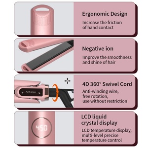 Plancha de Pelo 2 en 1, Cepillo Alisador y Rizador de Pelo, Dispositivo de Alisado de Pelo de Titanio - Product Image 2