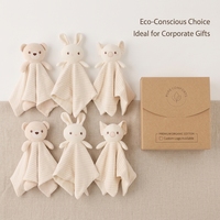 Doudou en coton biologique pour bébé, animal en peluche doux, jouet apaisant pour nouveau-né, cadeau pour le sommeil des nourrissons