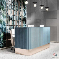 Bureau de luxe européen, hôpital, marbre artificiel, pierre, réception classique moderne