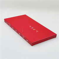Coffret cadeau cosmétique rouge exquis, emballage haut de gamme de luxe avec logo personnalisé pour les produits de soin de la peau et de maquillage
