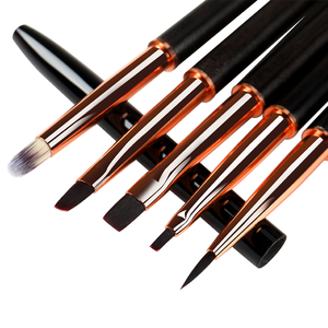 Pincel <span class=keywords><strong>de</strong></span> Arte <span class=keywords><strong>de</strong></span> <span class=keywords><strong>Uñas</strong></span> BQAN 2022 con Mango Largo <span class=keywords><strong>de</strong></span> Madera <span class=keywords><strong>de</strong></span> Palisandro, Pincel Plano para Delineado <span class=keywords><strong>de</strong></span> Flores, Mini Pincel Plano para Gel - Product Image 5