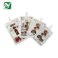100ml 150ml 200ml 250ml Sacs d'emballage de tisane de qualité alimentaire Transparent imprimé cornue médecine liquide bec pochette