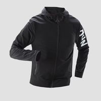 Veste coupe-vent sport à capuche pour homme, automne, unie, séchage rapide, imperméable, fine, en polyester, pour course à pied et cyclisme en extérieur