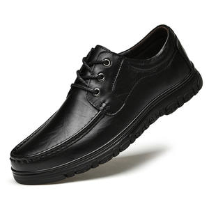 Zapatos Casuales de Cuero Genuino para Hombre 2026, Zapatos con Suela Gruesa para Aumentar la Altura, para Hombres de Mediana Edad - Product Image 1