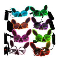 Lunettes lumineuses LED clignotantes en forme de cœur pour fêtes et concerts, grandes, pour Halloween et Noël