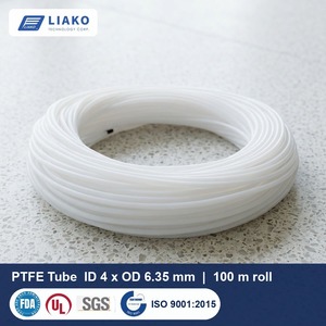 Tube en PTFE de qualité alimentaire 4x6,35 mm (1/4" DE) Tube en PTFE naturel conforme aux normes FDA Rouleau de 100 m pour lignes de fluides alimentaires et pharmaceutiques - Product Image 1