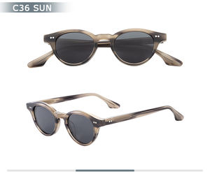 クロスボーダーバイザーラウンドサングラスメンズサングラスレディースハイエンドアセテート素材サングラス - Product Image 5