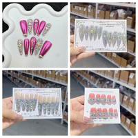 Nouvelle Mode Couverture Complète Ongles Extra Longs Faits à la Main Acrylique Presse sur Ongles Ensemble avec Colle XXXL Faux Ongles