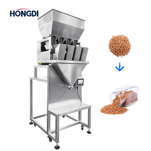 Semi-automatic PLC-<b>controlled</b> 4 Head Linear Weigher Vibratory Feeder Precision Granule Filling Machine for Plastic Food Bags Low - Product Image 2