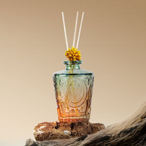 आधुनिक नवर्डिक विंटेज डिजाइन शैली 5 pccs पीले छोटे ग्लास बड <span class=keywords><strong>vase</strong></span> थोक घर और शादी की सजावट फर्श <span class=keywords><strong>vase</strong></span> - Product Image 3