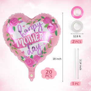 Globos de Aluminio en Forma de Corazón de 18 Pulgadas Personalizados para el Día de San Valentín, Aniversario, con Impresión de Te Amo, Globos para Decoración de Fiestas - Product Image 3
