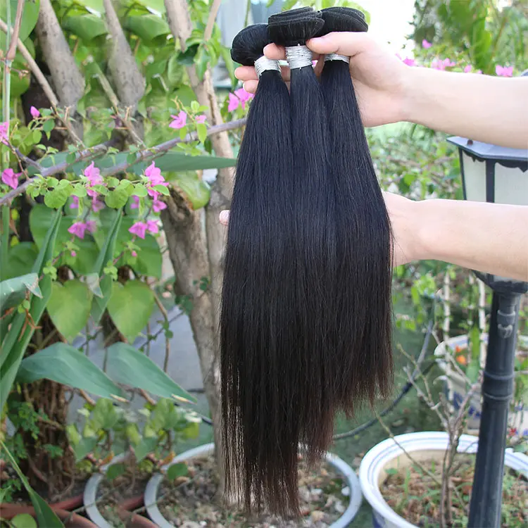 heap Virgin Brazilian Style Straight Virgin Hair Weaves Bulk Bundles 8-40 Inch 100% Unprocessed Brazilian Hair Bundles