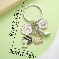 Porte-clés mignon en alliage avec pendentif en forme de goutte d'huile, boîte à cosmétiques de luxe exquise de style européen et américain, imitation rouge à lèvres