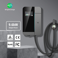 Tipo 1/Tipo 2/GBT/NACS 	 Cargador de Pared para Vehículos Eléctricos con Certificación CE, Nivel 2 AC 9.6kW, con WiFi, RFID, IP65, Resistente al Agua, para Uso en el Hogar y el Garaje