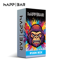 Großhandel Deutschland Spanien Slowenien Happ Bar 30K 40K 50K 100K 150K Wiederaufladbare Puffs Benutzerdefinierte Happbar Geschenkverpackung Papierbox