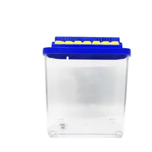 Aquarium Fish Pet Chăn Nuôi Môi Trường Acrylic Đôi Lưới Lưới Trong Suốt Bể Cá Với Chia Tấm Hình Chữ Nhật