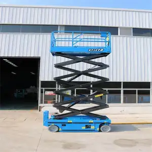 6-14m Genie JLG Man Lift Aerial Work Platform listrik hidrolik kecil mendorong sendiri gunting Lift untuk dijual