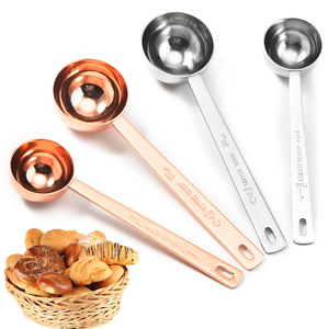 Juego de Tazas y Cucharas Medidoras de Acero Inoxidable de Forma Redonda de 15 ml y 30 ml - Product Image 2