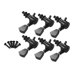Electric Guitar Machine Heads Knobs String Tuning Pegs Locking Tuners Pack of 6 Pieces 6R Guitar Accessories with Mounting Screw