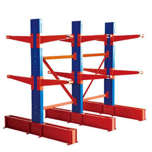 Étagères Cantilever Robustes Bleues/Orange en Stock Usine – Racks de Stockage d'Entrepôt Stables, Simples ou Doubles Cantilevers - Product Image 5