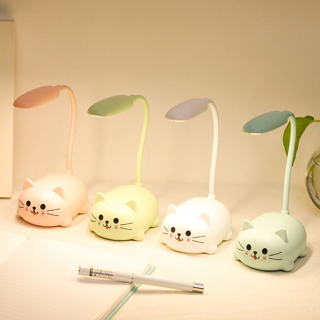 JOYSTAR Cartoon Cute Animal Rechargeable LED Adjustable Night Light Simple Flexible Design Child Eye Protection Warm White Table