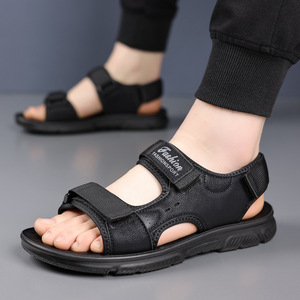 รองเท้าแตะผู้ชายแฟรงคลิน 38-50 รองเท้าชายหาดแบบมีสายรัดเวลโคร - Product Image 4