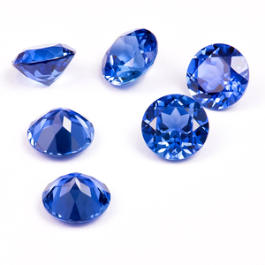 Piedras Sueltas <span class=keywords><strong>de</strong></span> <span class=keywords><strong>Zafiro</strong></span> Azul Real, Corte Brillante Redondo, Creadas en Laboratorio, para Joyería - Product Image 1