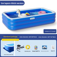 Piscine gonflable en PVC de forme carrée, design pliable pour une utilisation à domicile et en extérieur, modèle X-205