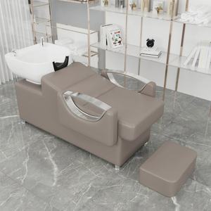 Zxm High Quality Barber Shop Special Shampoo Bed Ceramic Basin Hair <b>Salon</b> Shampoo Recliner - Product Image 4